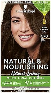 Schwarzkopf Natural & Nourishing 570 Dark Brown Permanent Brown Hair Dye Vegan