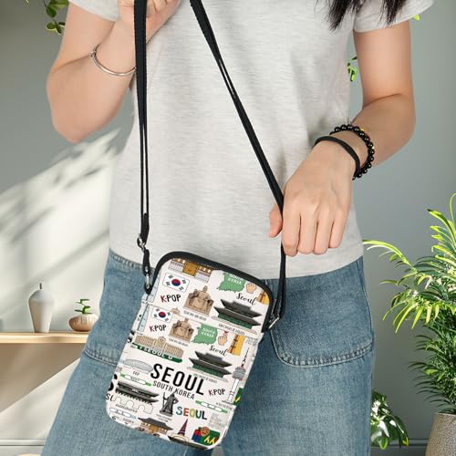 BWWKTOP South Korea Seoul Shoulder Bag South Korea Seoul Souvenirs Gifts Seoul Travel Gifts Korea Seoul Crossbody Purse4