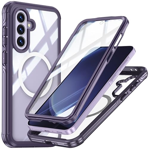 Miimall Coque Aimantée pour Samsung Galaxy A56/A36 5G, [HD Protecteur D'écran] [Compatible avec Mag-Safe] Solide 360° Antichoc Rigide Renforcée Intégrale...