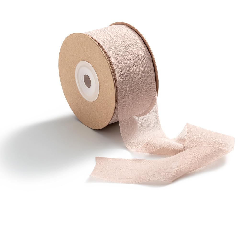 CHUQING Geschenkband Schleifenband Stoffband Chiffonband für Hochzeit | Leichtes Chiffonband als Geschenkband und Schleifenband für Hochzeit, Brautstrauß, Geschenkverpackung und Deko