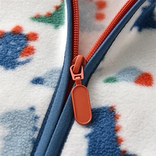 Toddler Boys' Full Zipper Fleece Printed jacket4