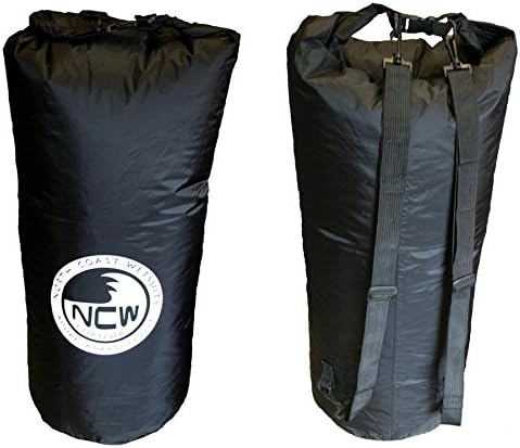 Lightweight 85 litre waterproof drybag / wetsuit carry bag rucksack with straps. 85L. Keeps your wet/muddy kit contained while your car stays dry and clean. We sell these bags to people that use them whilst they do things like SUP, open water swimming, triathlon, jetskiing, kitesurf, kitesurfing, surf live saving, surf live save, surfing, stand up paddle boarding, water skiing, wakeboarding, mud runs, OCR, tough mudders, triathlon, camping, walking, cycling and much more