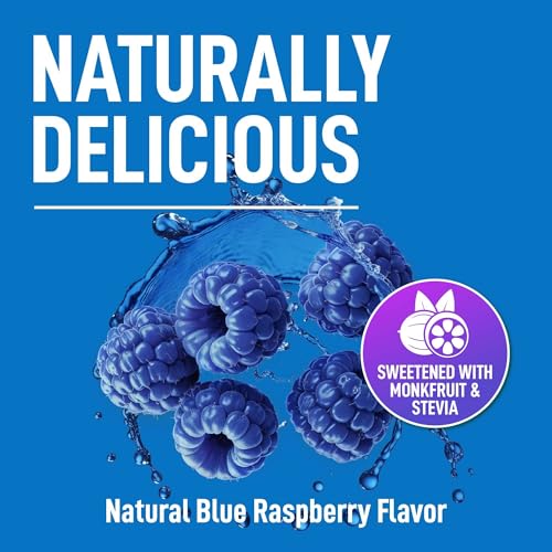 Image of Sports Electrolytes for Runners, Cyclists - Blue Raspberry Sport Electrolyte Powder 14.6oz Tub - Electrolyte Powder for Sports Hydration w /Trace Minerals - Workout Drinks w /Electrolytes