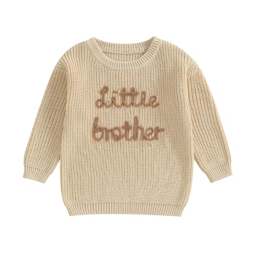 Caziffer Baby Jungen Strickpullover Buchstabenstickerei Big Brother Little...