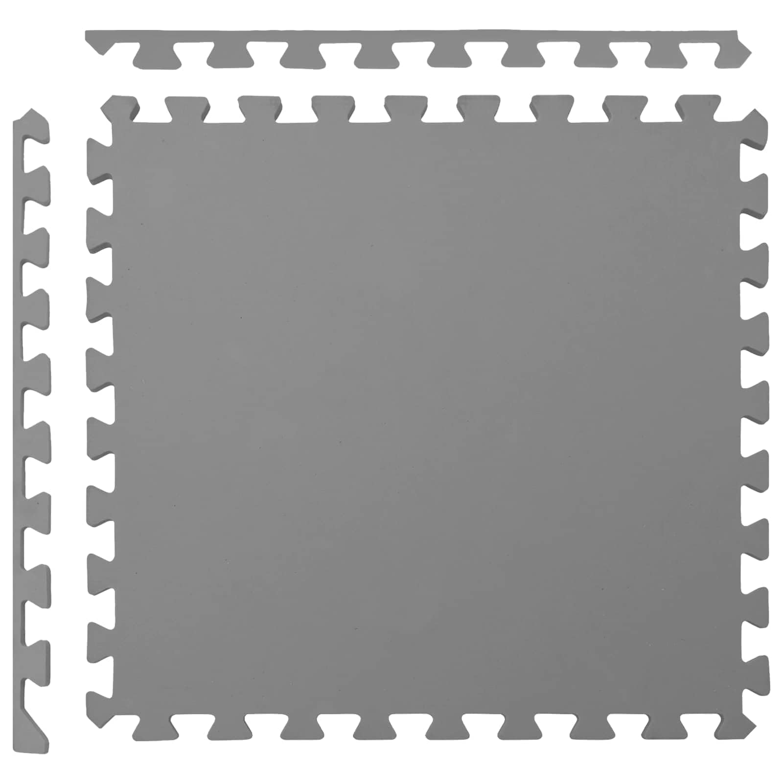 Fußmatten 50 Stück Grau 18 m² EVA-Schaum Erweiterbares Puzzle-Design für Home Gym, Fitnessraum, Yoga, Schutzmatte, rutschfest, vibrationsdämpfend, wasserfest, einfache Reinigung