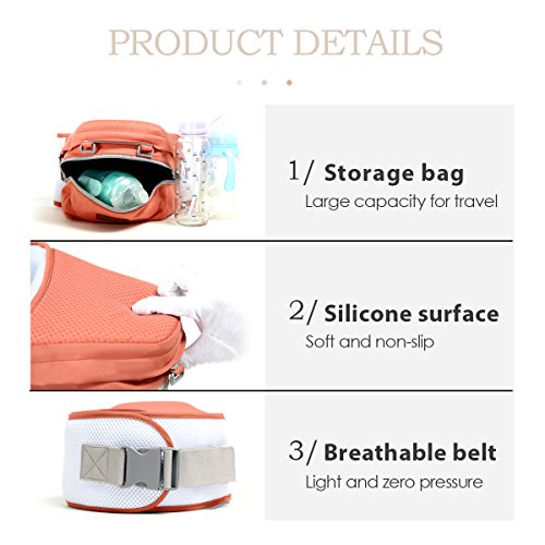 SONARIN 360 graden ademende premium hipseat babydrager, ergonomisch, mamatas, ademende mesh rug, comfortabel en… - Image 7