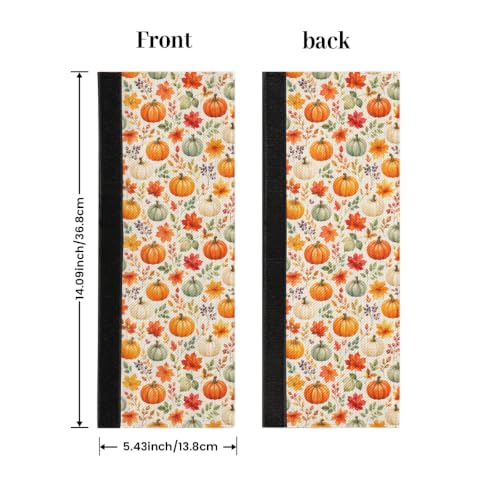 Image of Autumn Refrigerator Door Handle Covers Set of 2 Fridge Door Handle Decor | Fall Pumpkin Washable Dishwasher Mocrowave Oven Protector Handle Cover Keep Your Kitchen Appliance Clean