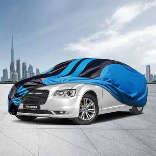 Image of Kaugung Car Cover Waterproof Custom Fit Chrysler 300(2004-2025), Full Exterior Cover for Automobiles Lightweight Resistant Outdoor Sun UV Rain Dust Snow Wind Protection.