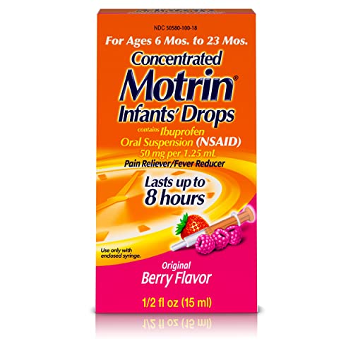 Motrin Infants Concentrated Drops, Fever Reducer, Ibuprofen, Berry Flavored.5 Oz (Pack Of 2) #TOP1