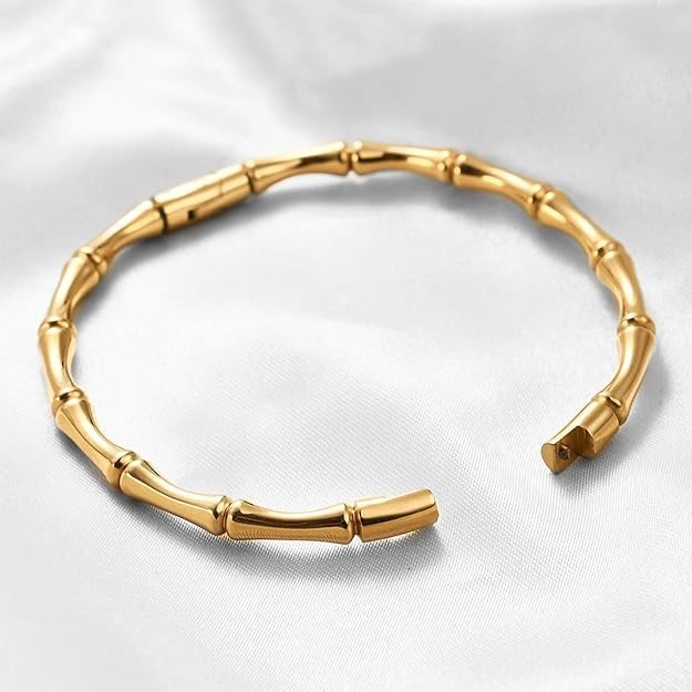 Image of Premium Gold Plated Evil Eye Bracelet Kada for Women | Anti Tarnish & Hypoallergenic | Raksha Bandhan Gift for Sister | Stylish Lucky Charm Kada