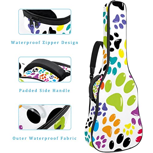 Hondank Housse imperméable pour guitare acoustique avec double bandoulière et poche Motif caméléons colorés et feuilles… - Les Beatles, Paul McCartney, John Lennon, RIngo Starr, George Harrison Hondank Housse imperméable pour guitare acoustique avec double bandoulière et poche Motif caméléons colorés et feuilles… – Image 5
