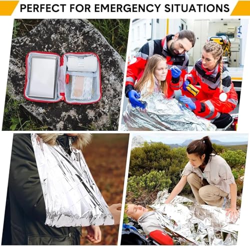 Image of Emergency Survival Blanket, Mylar Thermal Blanket, Gigantic Space Blanket 82 inch x 63 inch (1)