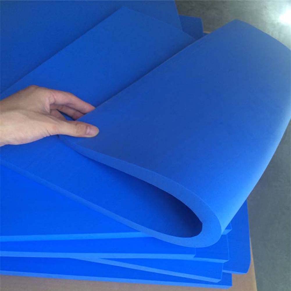 YURO Esponja de espuma firme 33D azul, cojín de espuma de alta densidad para manualidades, acolchado de espuma de repuesto para tapete de suelo, almohadilla de asiento de ventana, cojín de banco de