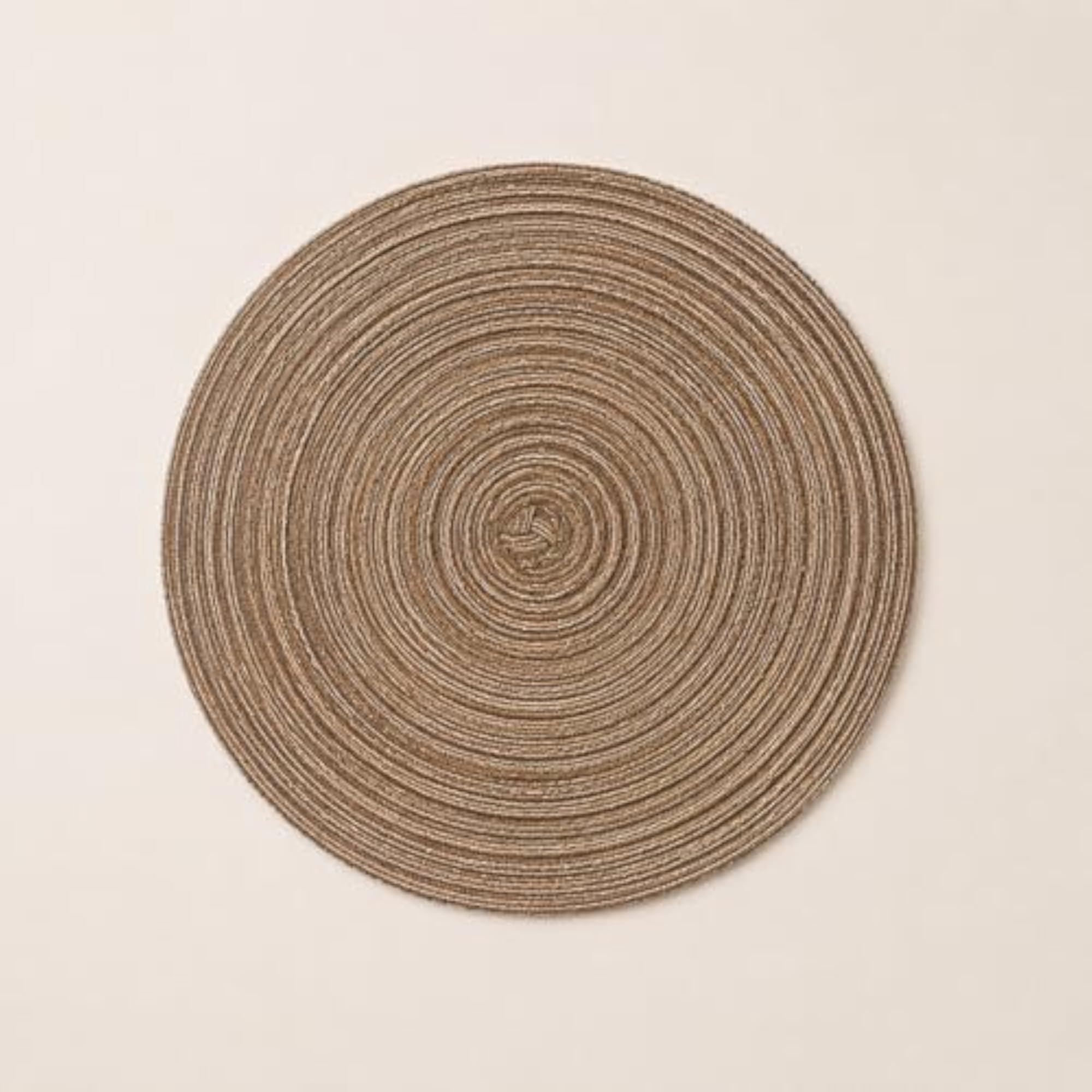 Round Braided Placemats, Brown, Boho Table Mats