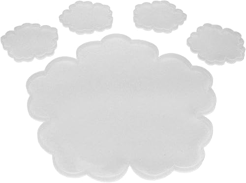 Miniatura 5 de Posavasos de resina, 5 posavasos en forma de flor para fundición de resina, posavasos de resina de silicona, resina utilizada para posavasos de