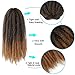 4 Packs Marley Hair Afro Kinky Curly Crochet Hair 18 Inch Long Marley Twist Braiding Hair Ombre Synthetic Marley Braids Hair Extensions for Women(1B-27#)