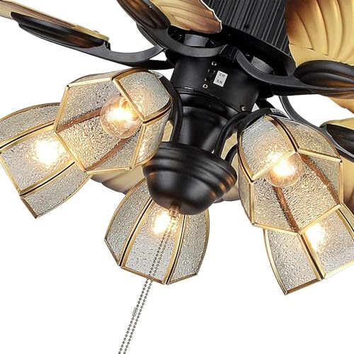 Ventilateur de plafond tropical pour salon colonial avec télécommande - 2