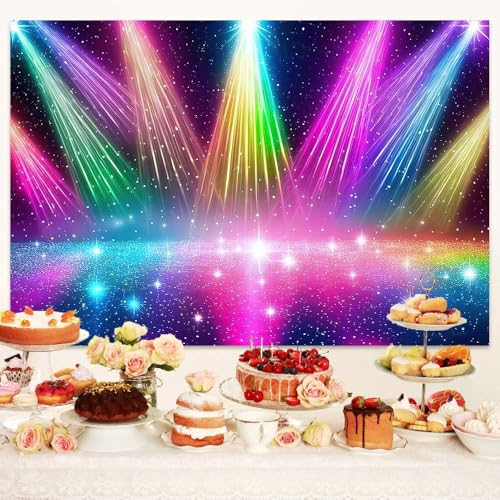 Disco Rainbow Stage 7 x 5 ft Fondo Fotográfico Vintage miniatura 5