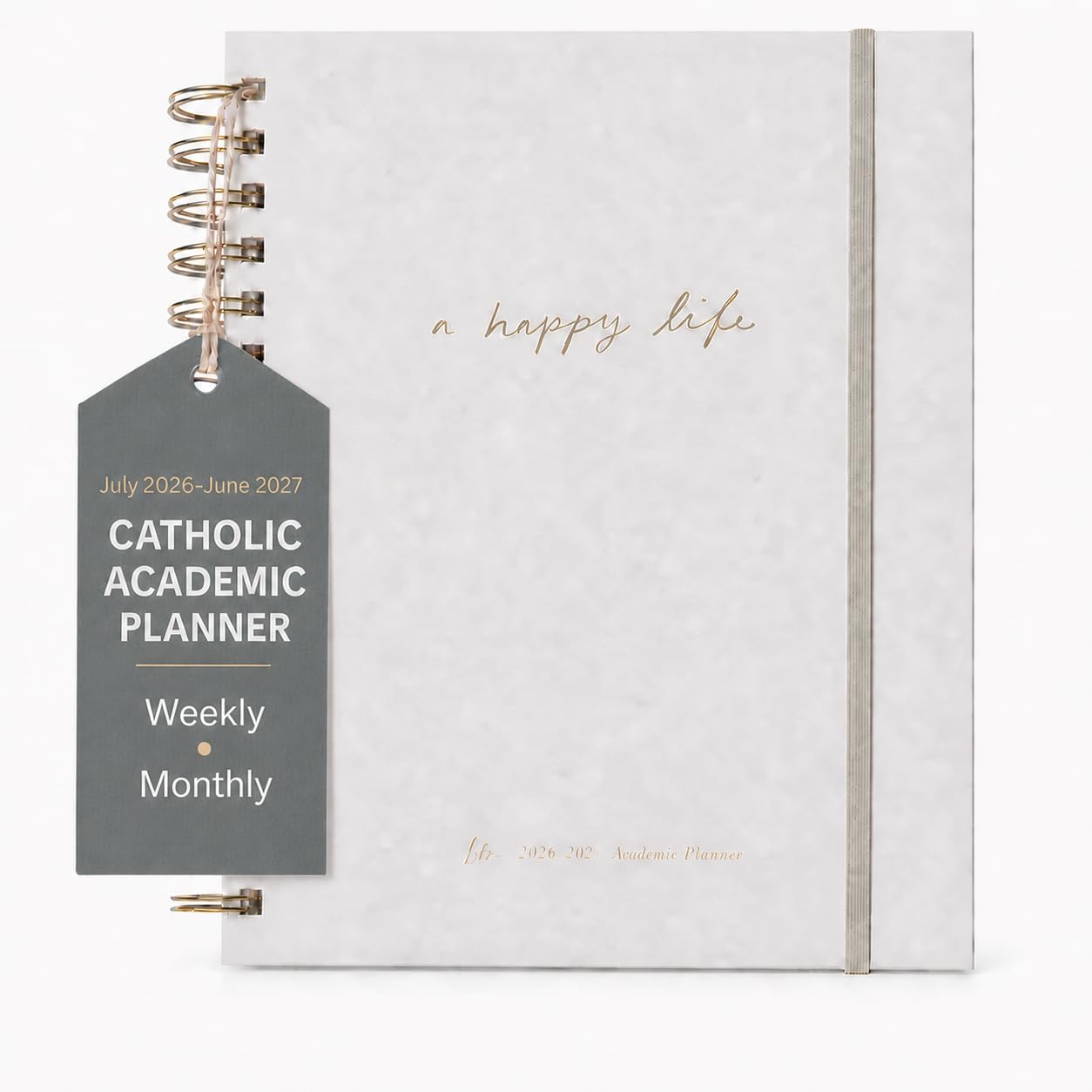 Agenda annuale liturgico grande cattolico luglio 2023 - luglio 2024, 8 "x 11" agenda con copertina flessibile con linguette mensili, forte rilegatura a doppio filo, pianificatore accademico di 12 mesi