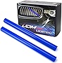 iJDMTOY Dual Sports Blue Behind Kidney Grille V-Bar Decoration Cover Trims, Compatible With BMW Fxx 5 6 7 Series, X1 X2