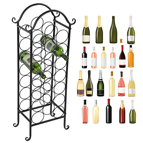 Soporte para botellas de vino metal negro 21 botellas miniatura 2