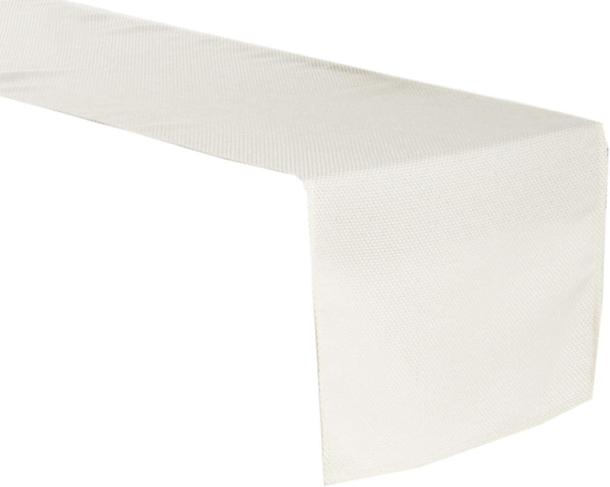 Fennco Styles Basket Weave Design Table Runner for Everyday Use, Family Gathering and Holiday Events 16" W X 72" L, Natural