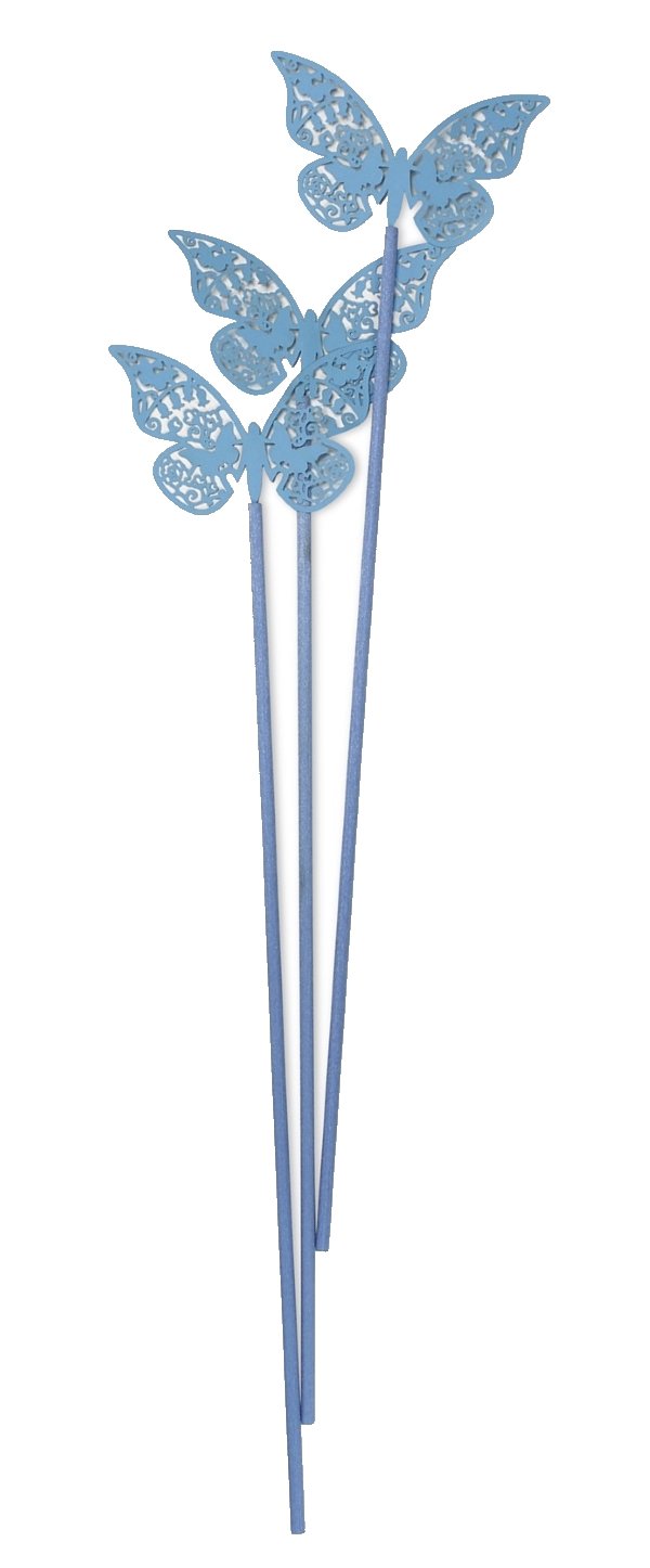 ASHLEIGH & BURWOOD Fibre Diffuser Reeds Coloured Butterflies Replacement Fibre Reeds 3 Butterfly Reeds Per Pack (Butterfly Blue, 1 Pack)