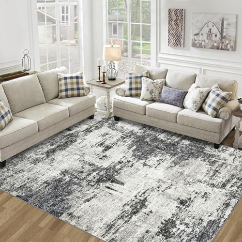 Amazon.com: Puino Abstract 10x14 Washable Rug: Modern Non Slip Area Rug ...