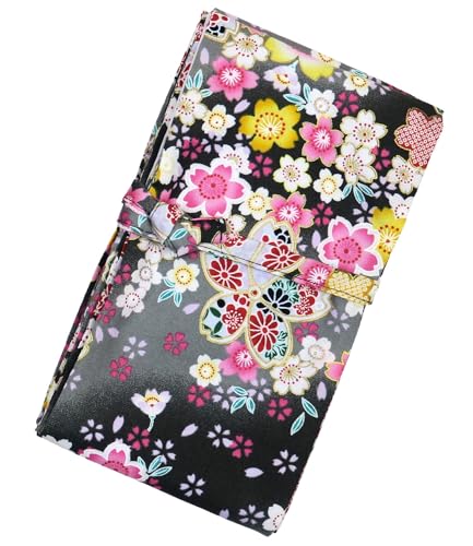 山武弓具店 弓巻き 弓袋 和柄 和風 定番柄 弓道 弓 巻 入れ 袋 持ち運び 保護 布袋 弓具 移動 保管 男性 女性 メンズ レディース F-098 黒 ブラック グレー 花柄 桜 20