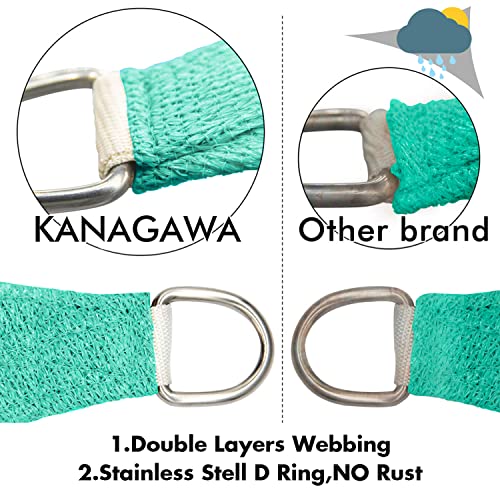 Image of KANAGAWA 20'X20' Sun Shade Sail Turquoise Curved Square Customizable