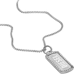 s*様 【メルカリ便】Diesel ツートーン　ステンレススチール製　ドッグ　ネ DIESEL ディーゼル ステンレススチール チェーンネックレス
