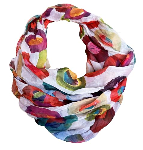 J26 Blumen Mandala Farbverlauf Seide Sommer Loop Verlauf Regenbogen Rainbow...