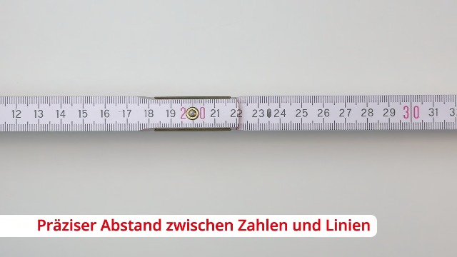 Produktbild von Metrie Zollstock Block 52 – 2 M, Buchenholz, Duplex-Teilung, EU-gefertigt, Weiß-sonnengelb, Für Handwerk Und DIY