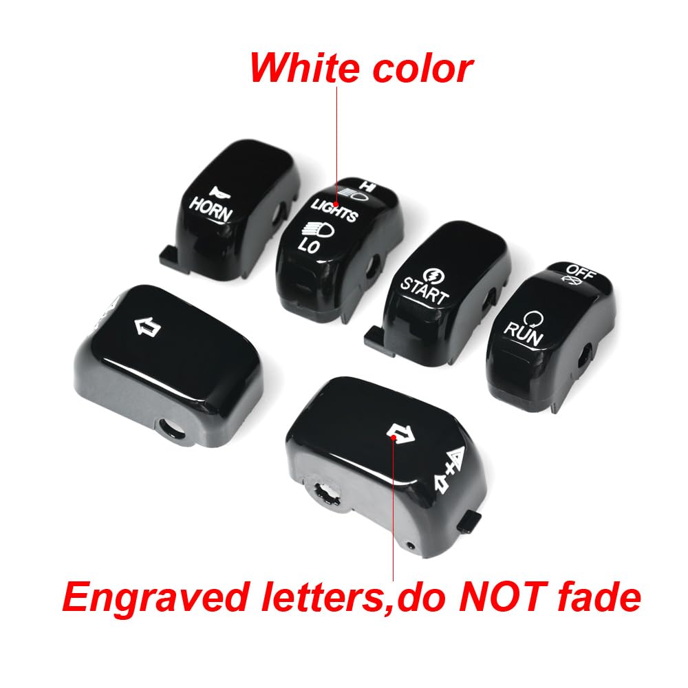 Amazon.com: Hand Control Black Engraved Switch Caps Kit fits for