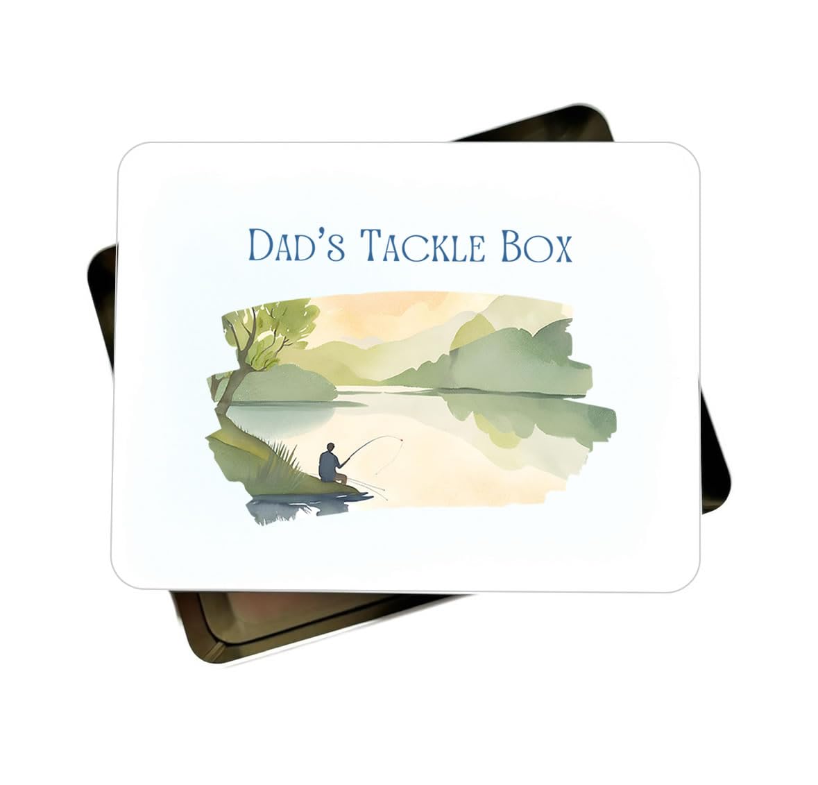 Maisie Moo Gifts Limited White Personalised Fishing Tackle Storage Box Tin