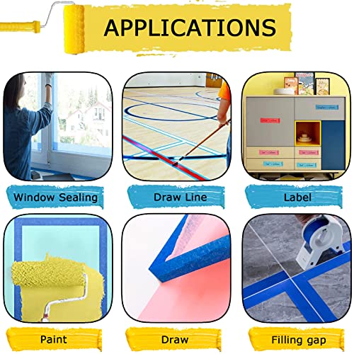 3Rolls Painters Tape, 0.94in x 60.1yd Blue Tape for Multi-Purpose Masking by SmaringRobot - Image 4