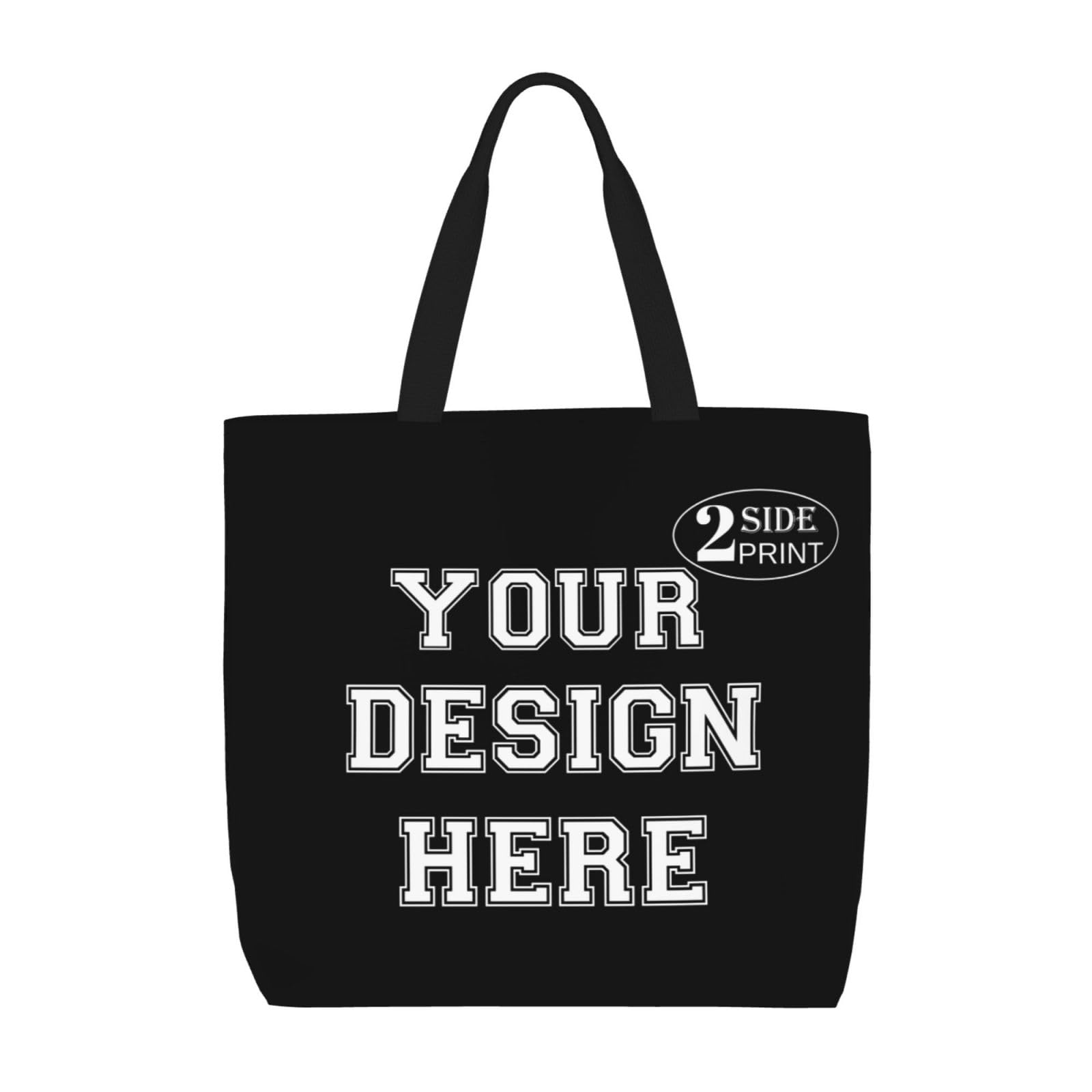 Custom Tote Bags with Logo, Personalized Tote Bag For Women, Design Your Own Travel Grocery Bag With Photo