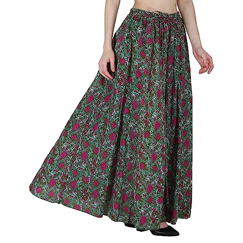 Image of Sttoffa Cotton Printed Women Wear Maxi Long Skirt 40 inch inch Full Length