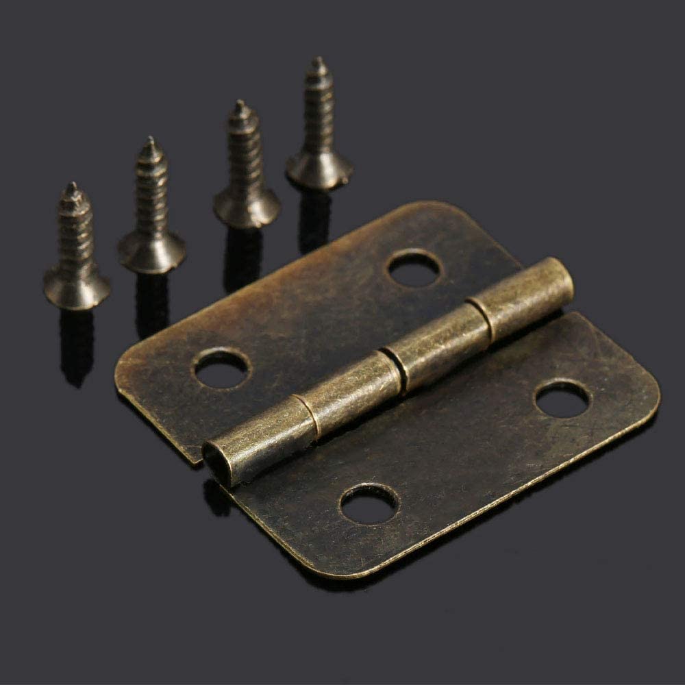 Bisagras, 50 pcs Mini Mini Bisagras Bisagras Pequeñas Bisagras, Mini Plegable Bisques Bisagras de bronce antiguos Mini Bisagras retro Bisagras de metal retro Bisagra de metal for una caja de joyería d