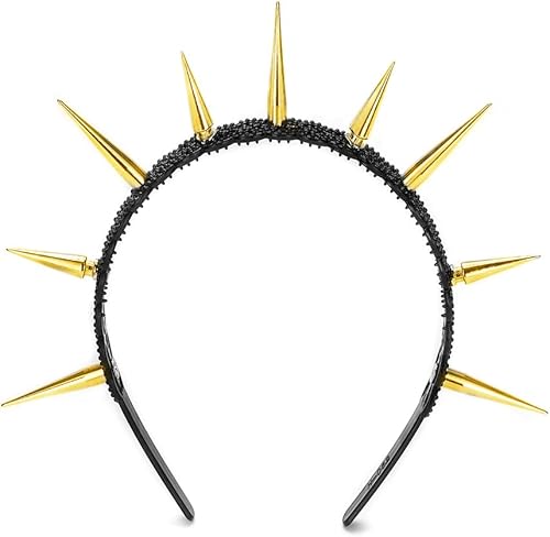 Diadema de diosa con corona de halo, tiaras de pico dorado, aro de metal dorado, accesorios de tocado de Mary para mujer, tocado con explosión de disponible en Yaxa Peru
