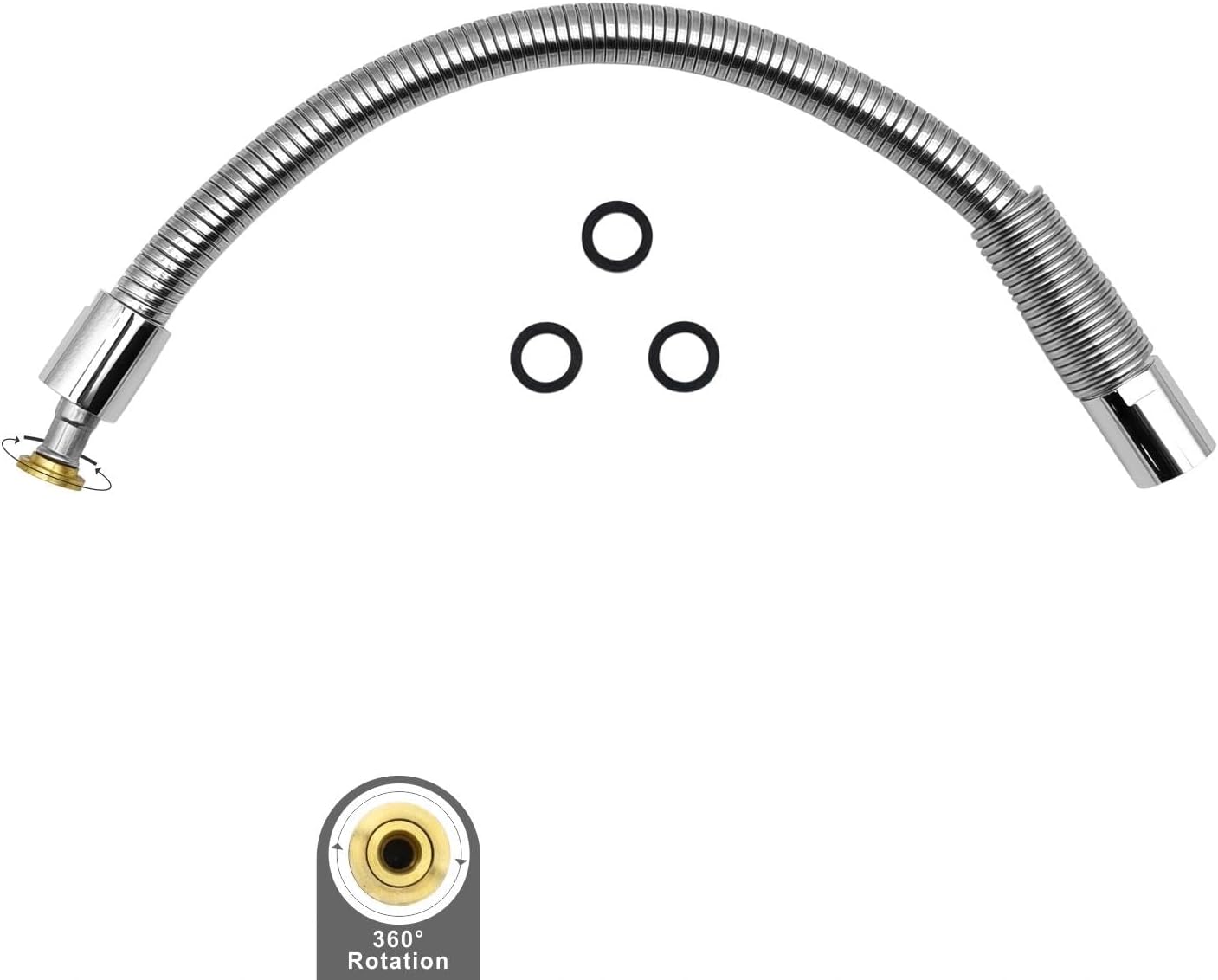 Achelous 18 Inch Stainless Steel Hose for Commercial Kitchen Sink Faucets Flexible Hose Replacement