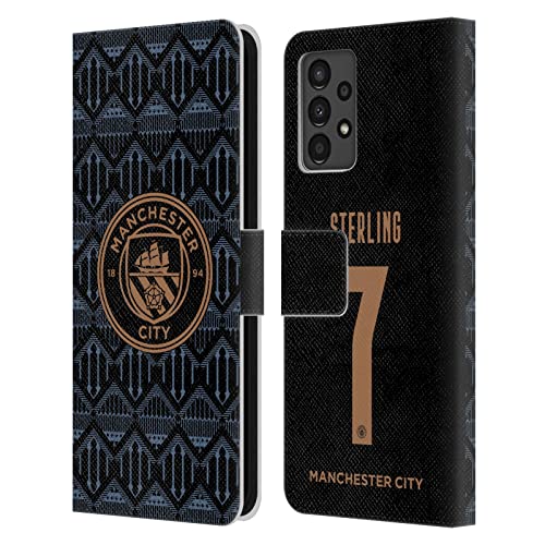 Étui Portefeuille Cuir Galaxy A13 Design Officiel Manchester City Sterling
