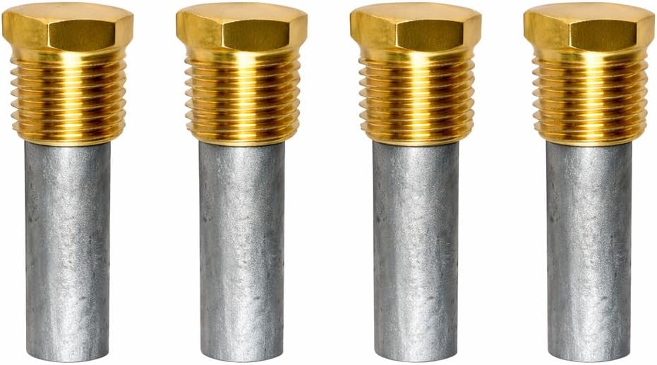 Engine Zinc Anode 3/8 NPT x 1" Compatible with 130-4434 Onan Marine Generator Fit MDKBM, MDKDS, MDKBR, MDKDR, MDKDL, MDKDN, MDKAZ, MDKBN (2)