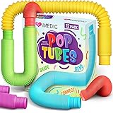 iMedic Pop Tubes - Sensorik spielzeug - Zappelspielzeug für Kinder und Erwachsene mit Autismus und besonderen Bedürfnissen - Fidget toys set - Stress Spielzeug - ADHS & OCD - Inklusive 12er Pack