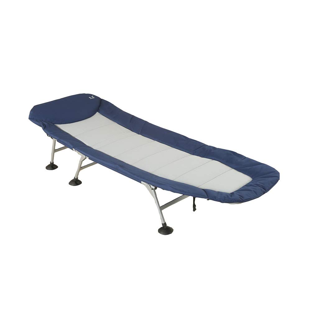 Lit de camp pliable bleu nuit confortable et robuste pour vos siestes au bureau