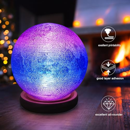 Image of Gradient Transparent PETG 3D Printer Filament 1.75mm, Multicolor Changing 3D Printing Filament with Light Transmission Feature, Good Layer Adhesion, Moisture Free, Blue /Purple 1KG