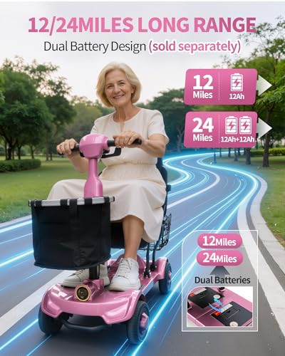 Foldable 4-Wheel Lightweight Mobility Scooter