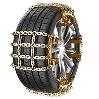 Schneeketten, Auto-Anti-Rutsch-Reifenketten, universelles Edelstahl-Schneeketten-Set, verstellbare rutschfeste Schneeketten Auto, SUV, Lkw