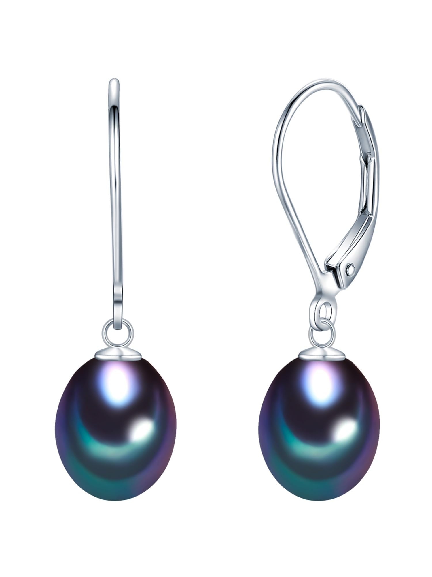 Valero Pearls Damen Perlenohrhänger 925/- Sterling Silber mit echter Perle