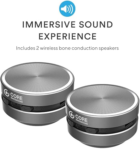 Miniatura 6 de Core Innovations Paquete de cine en casa con proyector, pantalla de 120 pulgadas y dos mini altavoces instantáneos inalámbricos Bluetooth de